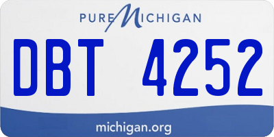 MI license plate DBT4252