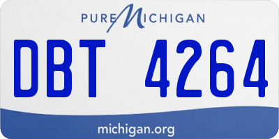 MI license plate DBT4264