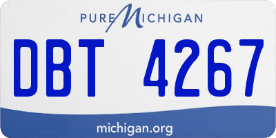 MI license plate DBT4267