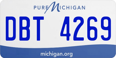 MI license plate DBT4269