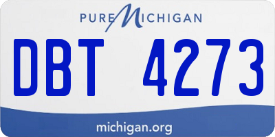 MI license plate DBT4273