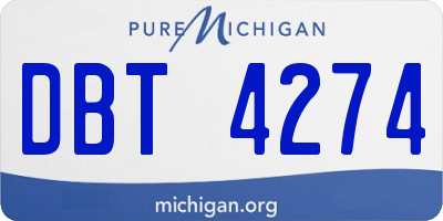 MI license plate DBT4274