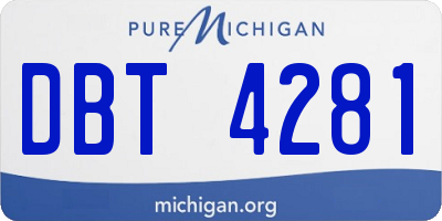 MI license plate DBT4281