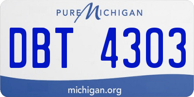 MI license plate DBT4303