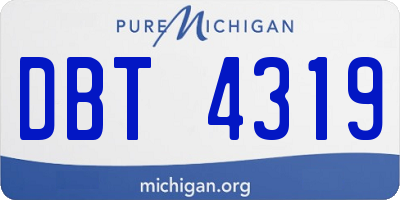 MI license plate DBT4319