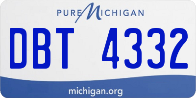 MI license plate DBT4332