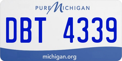 MI license plate DBT4339