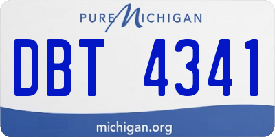MI license plate DBT4341