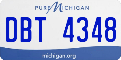 MI license plate DBT4348