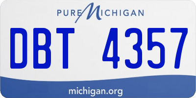 MI license plate DBT4357