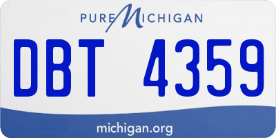 MI license plate DBT4359