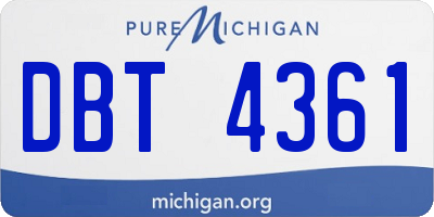 MI license plate DBT4361