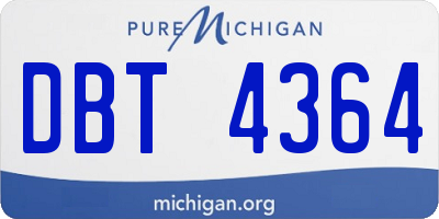 MI license plate DBT4364