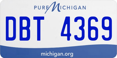MI license plate DBT4369