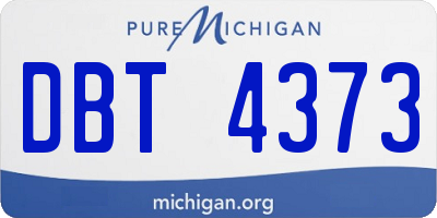 MI license plate DBT4373