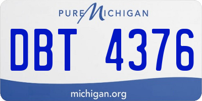 MI license plate DBT4376
