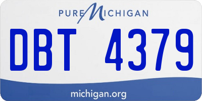 MI license plate DBT4379