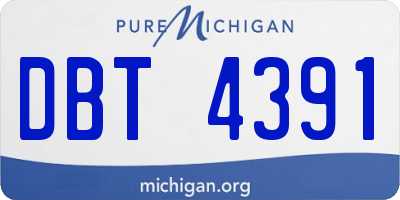 MI license plate DBT4391