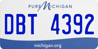 MI license plate DBT4392