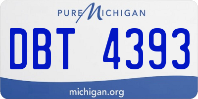 MI license plate DBT4393