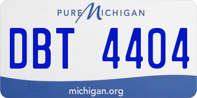 MI license plate DBT4404