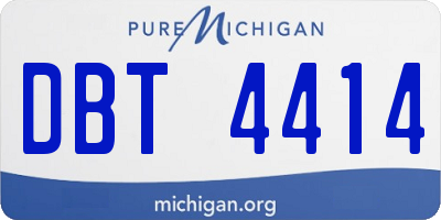 MI license plate DBT4414