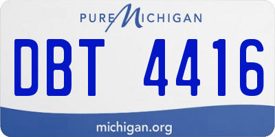MI license plate DBT4416