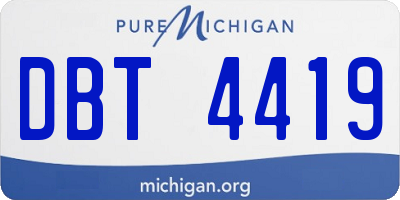 MI license plate DBT4419