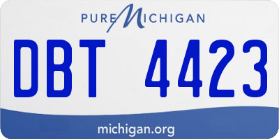 MI license plate DBT4423