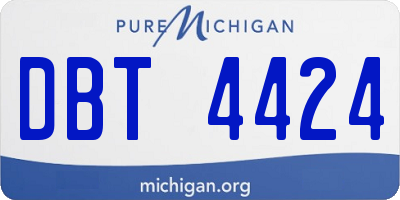 MI license plate DBT4424