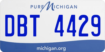 MI license plate DBT4429