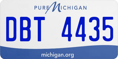 MI license plate DBT4435