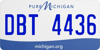 MI license plate DBT4436