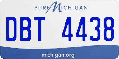 MI license plate DBT4438
