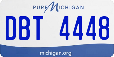 MI license plate DBT4448