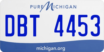 MI license plate DBT4453