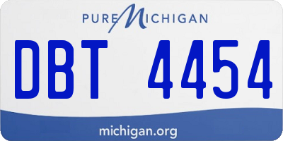 MI license plate DBT4454