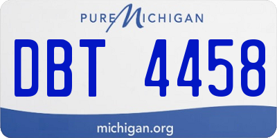 MI license plate DBT4458