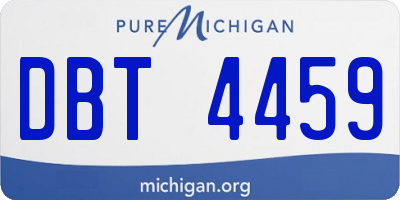 MI license plate DBT4459
