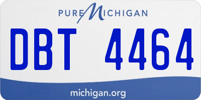 MI license plate DBT4464