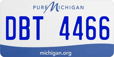 MI license plate DBT4466