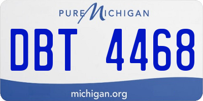 MI license plate DBT4468