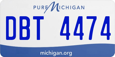 MI license plate DBT4474