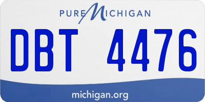 MI license plate DBT4476