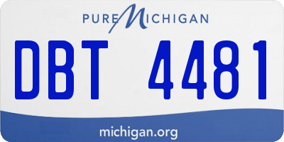 MI license plate DBT4481
