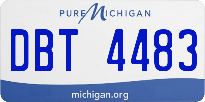 MI license plate DBT4483