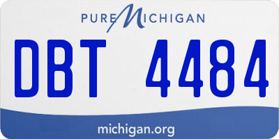 MI license plate DBT4484