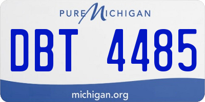 MI license plate DBT4485