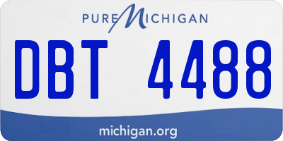 MI license plate DBT4488