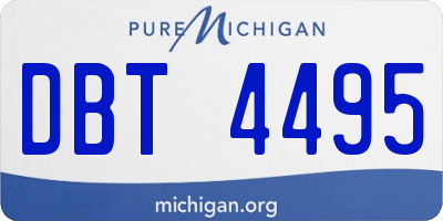 MI license plate DBT4495